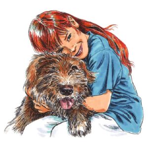 Girl Hugging Dog