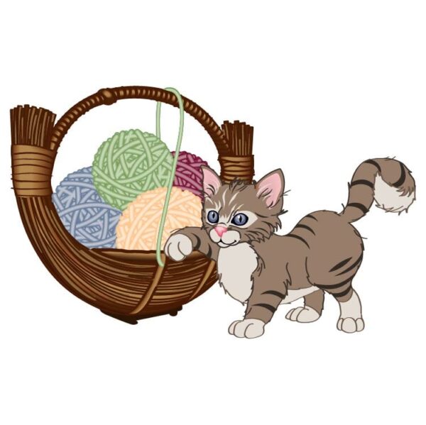 Kitten Yarn Basket