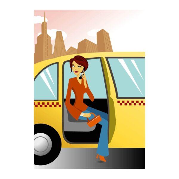 Woman in Taxi