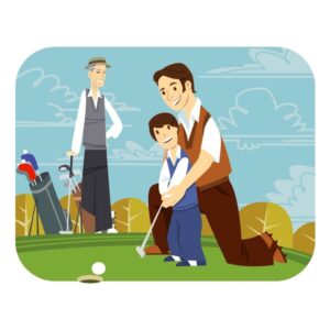 Boy Men Golfing