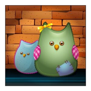 Cute Square Birds Design