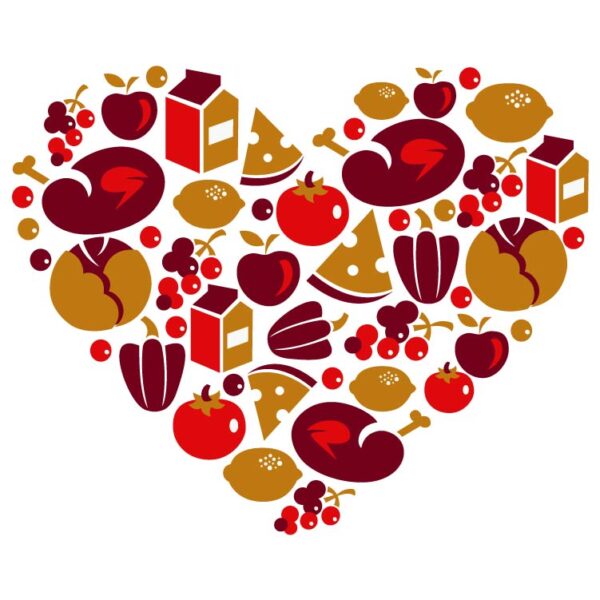 Food Icon in Heart