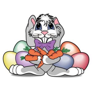 Rabbit Carrots Eggs Design