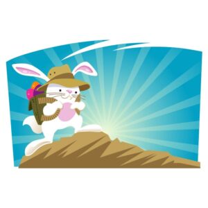 Rabbit on the Mountain with the Bag Design