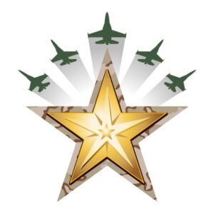 Star Military Jets Salute Design