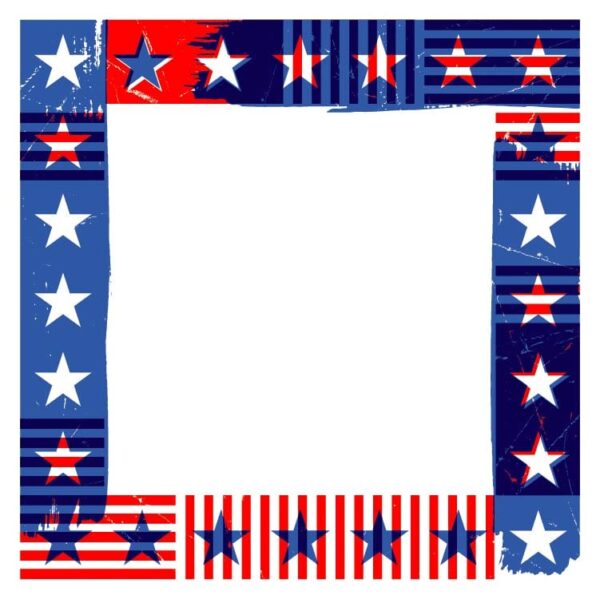 USA Stars Stripes Frame Design