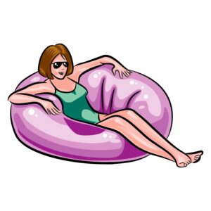 Woman Floating Inner Tube Design