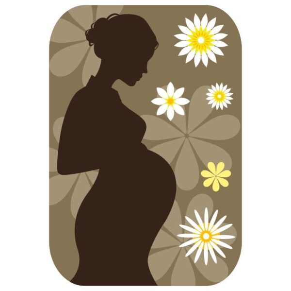 Flowers in Pregnant Women Background