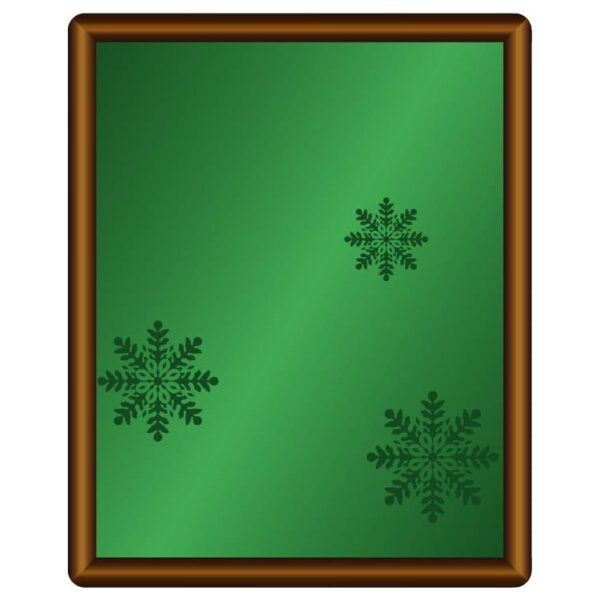 Green Winter Holiday Snowflake Paper Cut Background