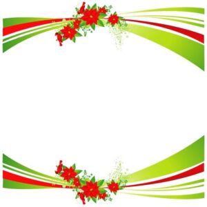 Poinsettia Flowers Frame