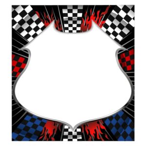 Racing Car Emblem Frame