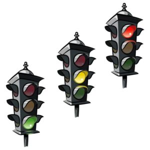 Traffic Lights At Night