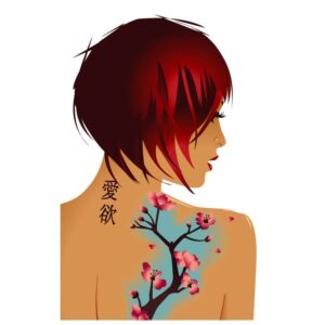 Woman Back Tattoo