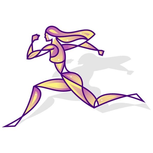 Woman Running Fast