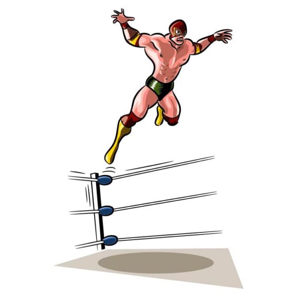 Wrestler Jumping Off Ropes Breaks Legs