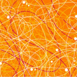 Abstract background orange color with wavy and swirl lines backdrop with curve fluid ribbon wave pattern