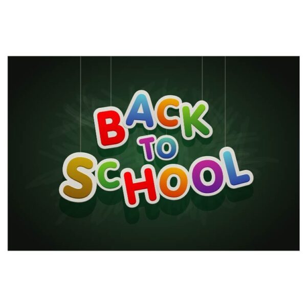 Back to school with green background