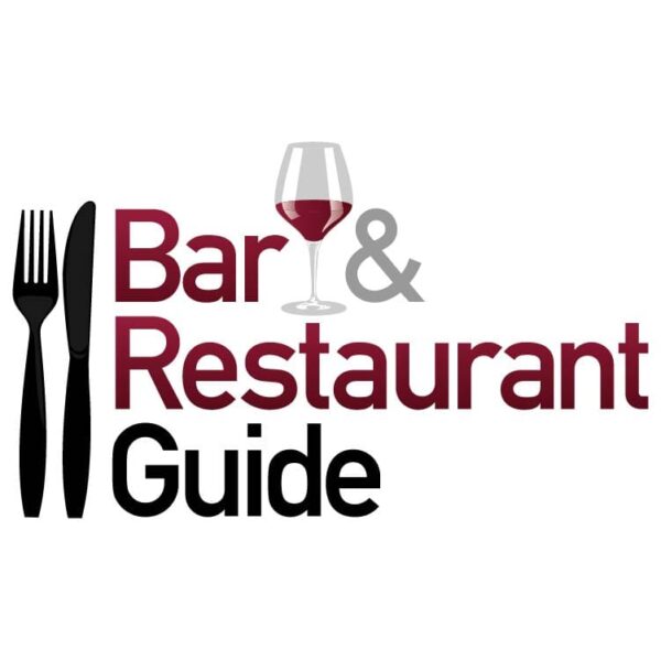 Bar and restaurant guide with wine and spoon