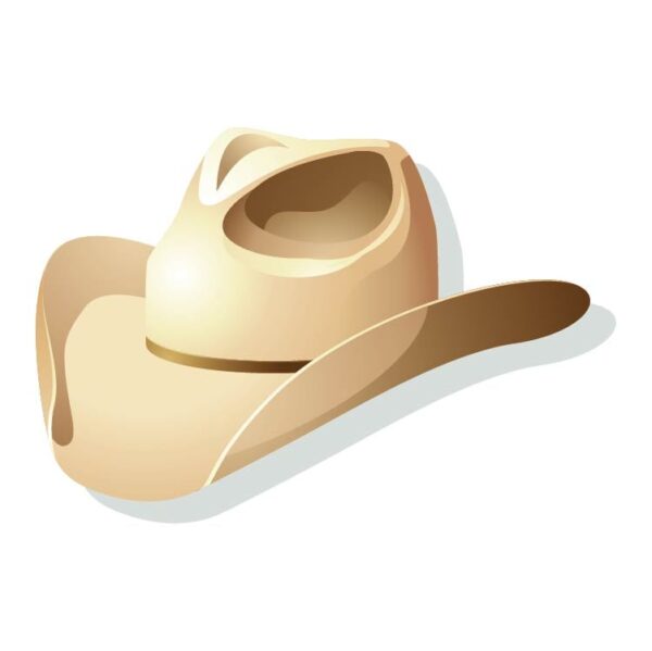 Beige cowboy hats
