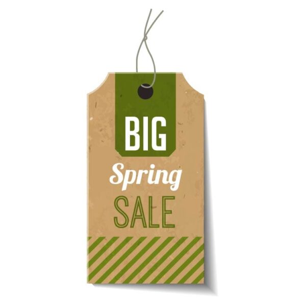 Big spring sale tag