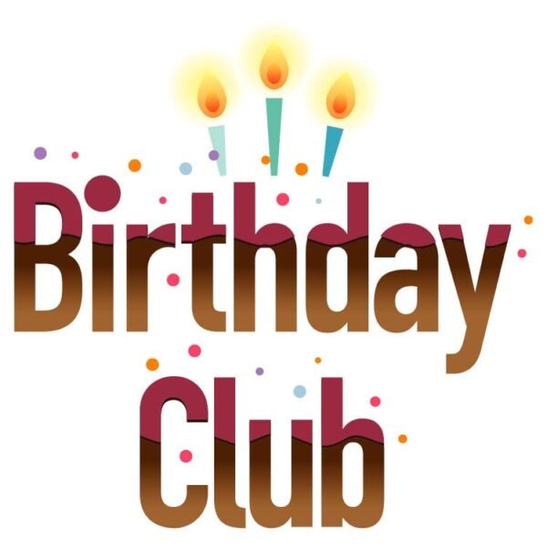 Birthday club with candles