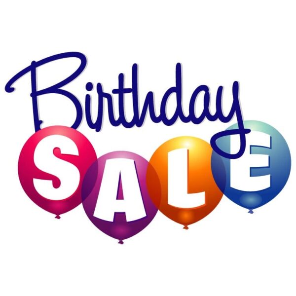 Birthday sale with balloon