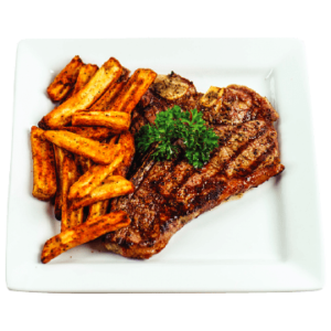 Brasserie style sirloin steak with Truffle Frites and herb butter