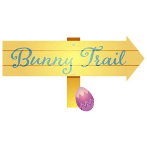 Bunny trail with easter egg