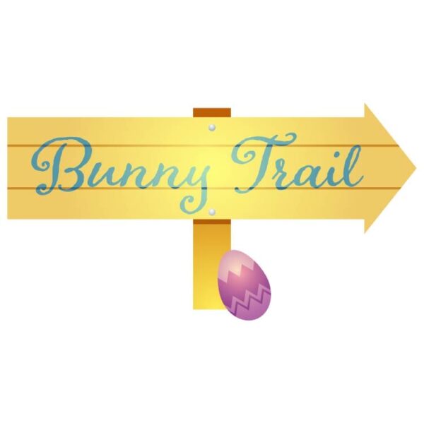 Bunny trail with easter egg