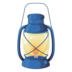 Camping lamp in blue color