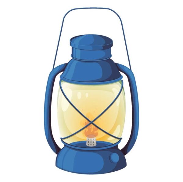 Camping lamp in blue color