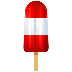 Canada patriotic popsicle on wooden stick