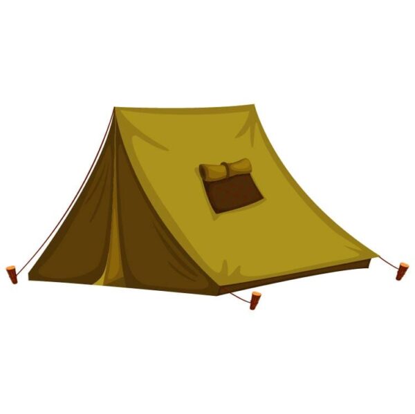 Cartoon camping tent