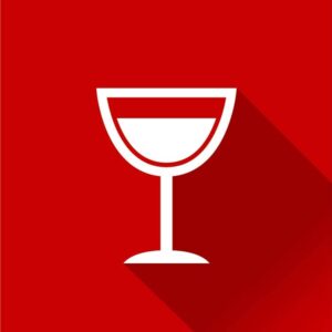 Champagne glass alcohol beverage drink theme illustration