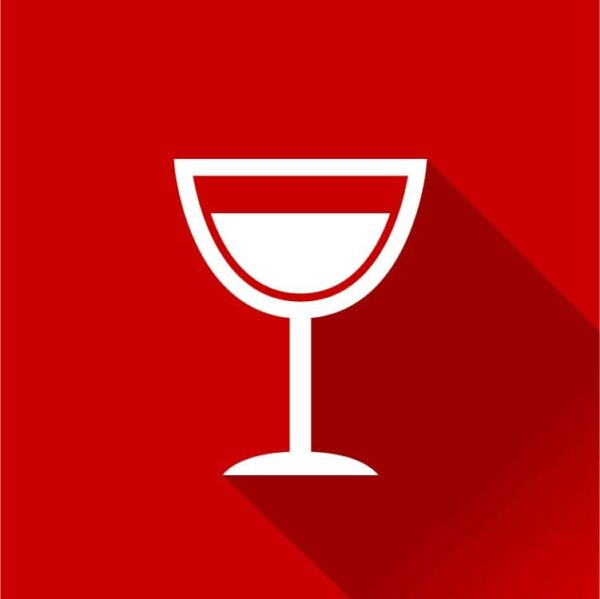 Champagne glass alcohol beverage drink theme illustration