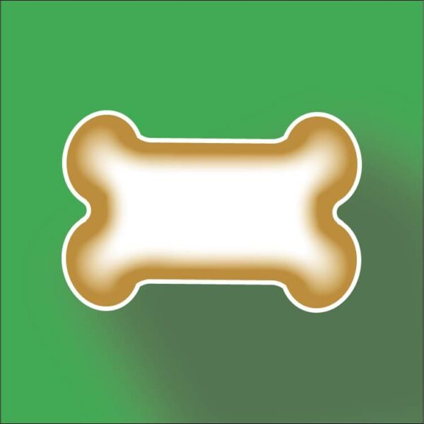 Colorful cartoon dog bone icon