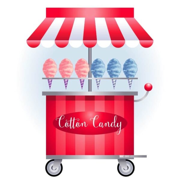 Cotton candy cart vending machine