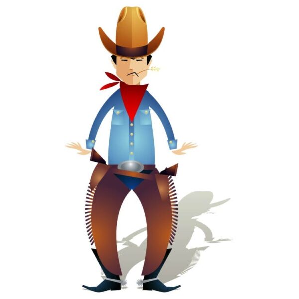Cowboy or sheriff american ranger in hat