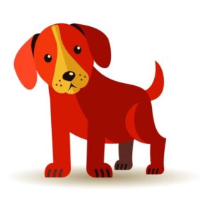 Dachshund puppy dog isolated on white background illustration