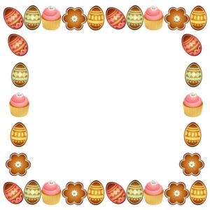 Easter eggs day frame