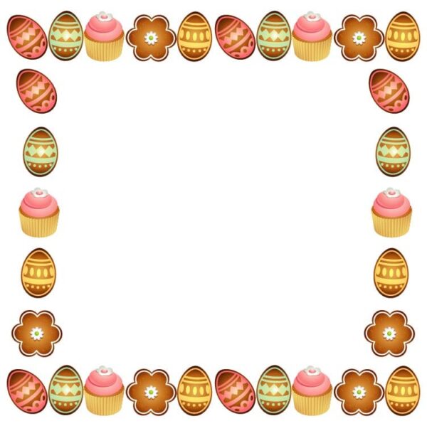 Easter eggs day frame