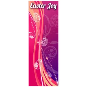 Easter joy beautiful 3D Lighting flowers with pink and voilet background extra large fridge sticker