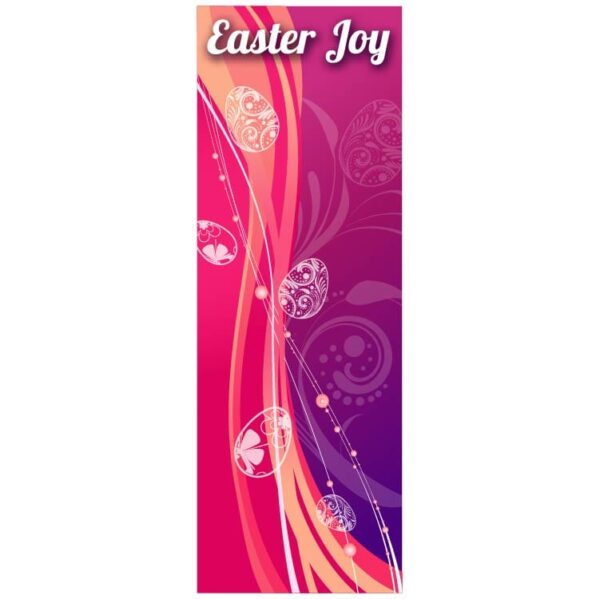 Easter joy beautiful 3D Lighting flowers with pink and voilet background extra large fridge sticker