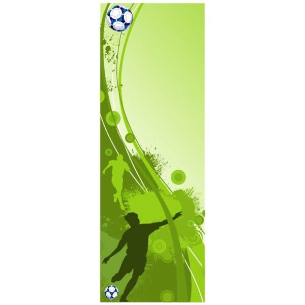 Football banner frame with footballer