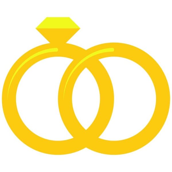 Golden wedding rings