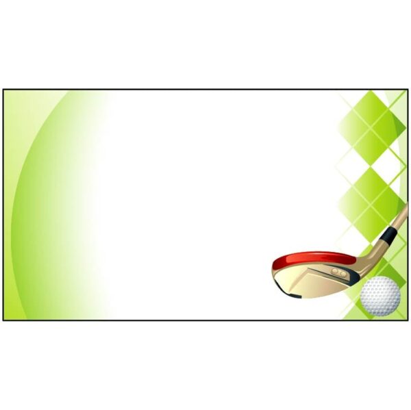 Golf banner with golf club and ball