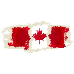 Grungy canadian flag