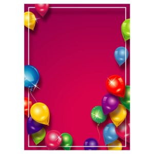 Happy Birthday background party with colorful balloon