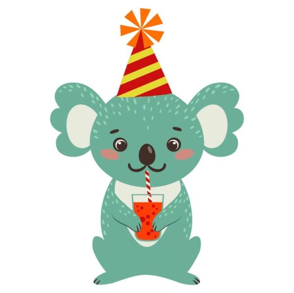 Happy Birthday card with fun koala bears