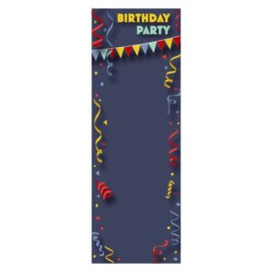 Happy birthday banner with colorful confetti